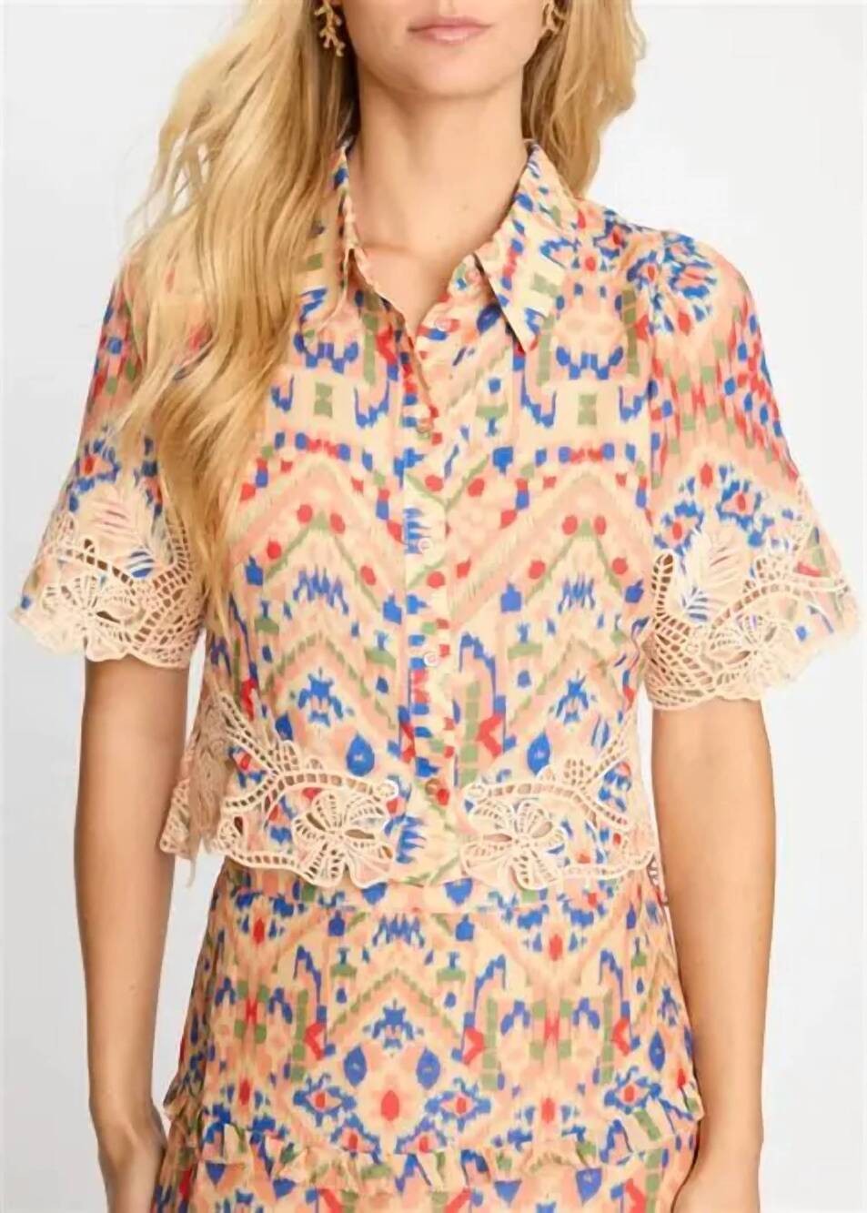 NEW CABALLERO tay top in sunset ikat